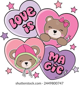 love is magic graphic tees for girl design