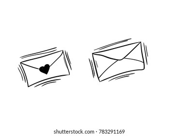 love mail doodle icon