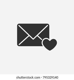 Love mail icon illustration isolated vector sign symbol