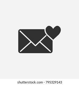  Love mail icon illustration isolated vector sign symbol