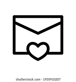 love mail icon or logo isolated sign symbol vector illustration - high quality black style vector icons
