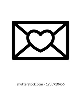 love mail icon or logo isolated sign symbol vector illustration - high quality black style vector icons
