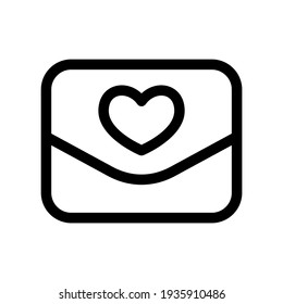 love mail icon or logo isolated sign symbol vector illustration - high quality black style vector icons
