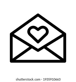 love mail icon or logo isolated sign symbol vector illustration - high quality black style vector icons
