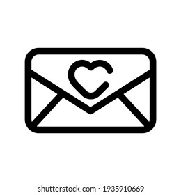 love mail icon or logo isolated sign symbol vector illustration - high quality black style vector icons

