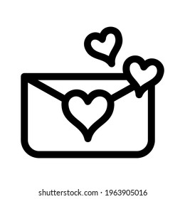 love mail icon or logo isolated sign symbol vector illustration - high quality black style vector icons
