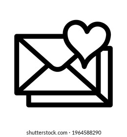 love mail icon or logo isolated sign symbol vector illustration - high quality black style vector icons
