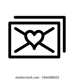 love mail icon or logo isolated sign symbol vector illustration - high quality black style vector icons
