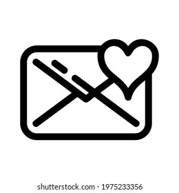 love mail icon or logo isolated sign symbol vector illustration - high quality black style vector icons
