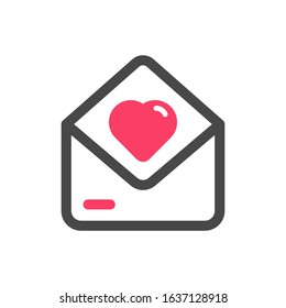 love mail letter red icon valentines day