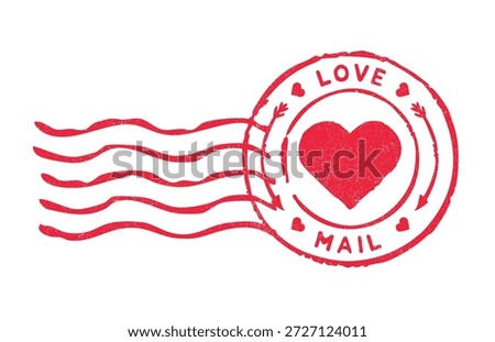 love mail postage grunge valentine stamp