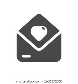 love mail solid icon valentines day 
