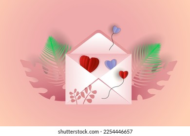 love mail vector. valentine's day vector