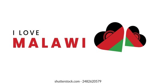 I love Malawi for banner, flyer, poster, and card. Vector illustration