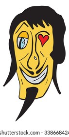 in love man vector illustration