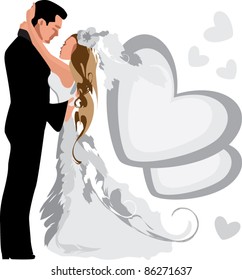 Love. Man and woman. Two. Wedding. Marriage.