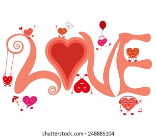 Love and many hearts