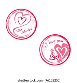 love and married stamp