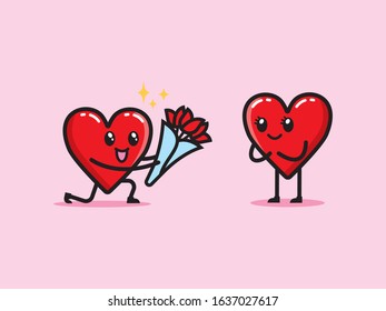 Love mascot character vector design