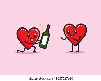 Love mascot character vector design