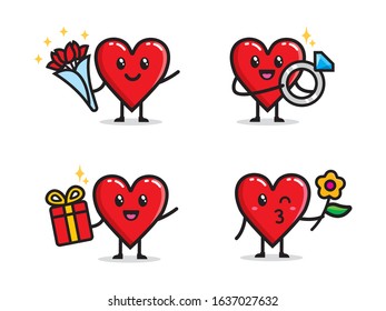 Love mascot character vector design