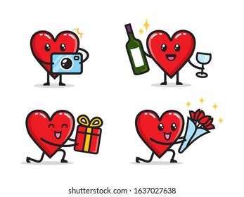Love mascot character vector design