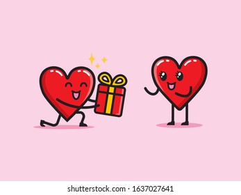 Love mascot character vector design