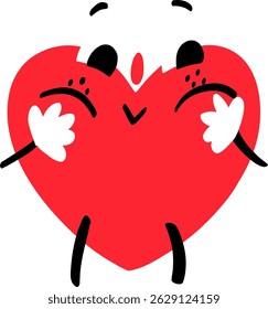 Love Mascot With Lovely Expression