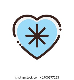 Love Math Asterisk Modern Icon Vector for social media, Stories, Logos, professional presentations at school and companies, advertising campaigns, brands, badges, stickers, decor, and other smart uses