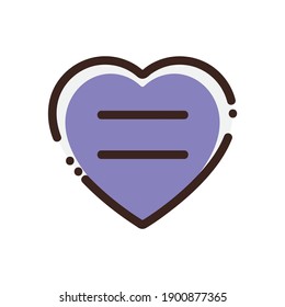 Love Math Equal Modern Icon Vector for social media, Stories, Logos, professional presentations at school and companies, advertising campaigns, brands, badges, stickers, decor, and other smart uses