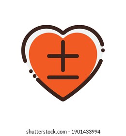 Love Math Less Equal Modern Icon Vector for social media, Stories, Logos, professional presentations at school and companies, advertising campaigns, brands, badges, stickers, decor and other smart use