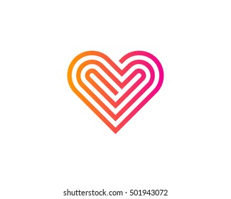 Love Maze Symbol Logo Design Template