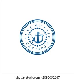 love me fish lobster logo design