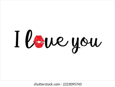love me ı love you vector design