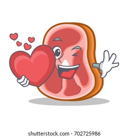 With love meat character cartoon food