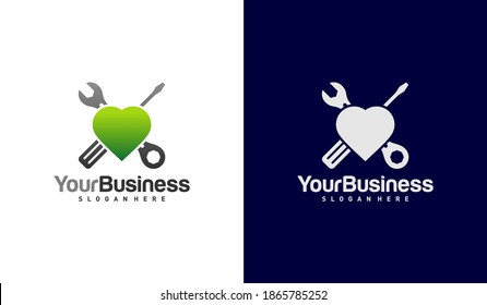 Love Mechanic Logo, Vektorvorlage, Creative Mechanic Logo Design Konzepte