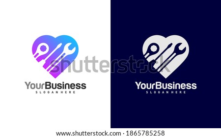 Love Mechanic logo vector template, Creative Mechanic logo design concepts