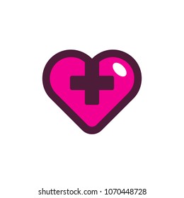 Love Medical Logo Icon Design