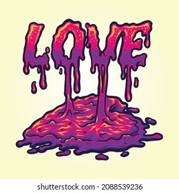 Love Melting Heart Valentine Vector illustrations for your work Logo, mascot merchandise t-shirt, stickers and Label designs, poster, greeting cards advertising business company or brands.