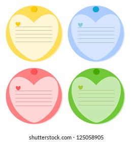 Love memo paper vector illustration