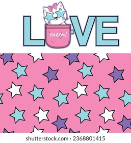 love meow girl cute smile pretty star