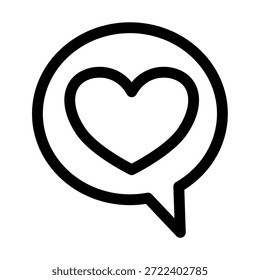 Love Message Blase - sauber und moderne Valentinstag Symbol.