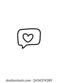  love message,  customer feedback, doodle vector illustration 