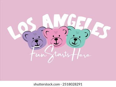 Love message design with hand drawn design teddy bear