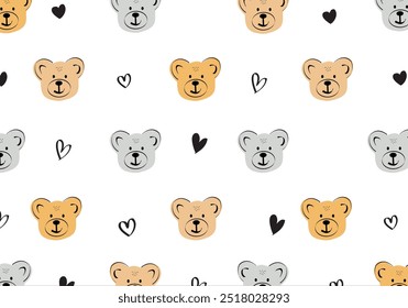 Love message design with hand drawn design teddy bear