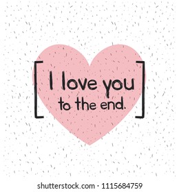 love message with hand made font