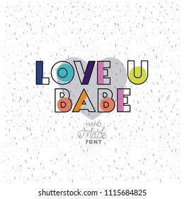 love message with hand made font