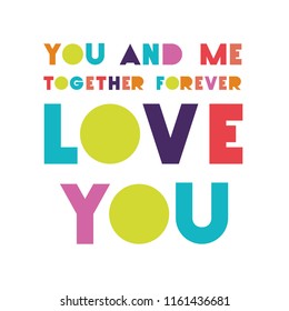 love message with hand made font