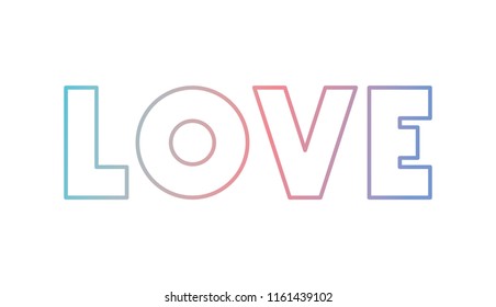love message with hand made font