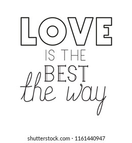 love message with hand made font